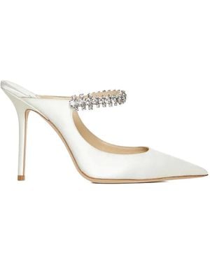 Jimmy Choo Bing Heeled Mules - White