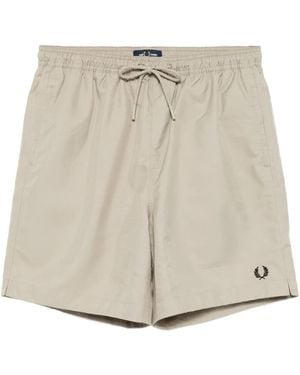 Fred Perry Pantalones vaqueros cortos con cinturilla elástica - Neutro