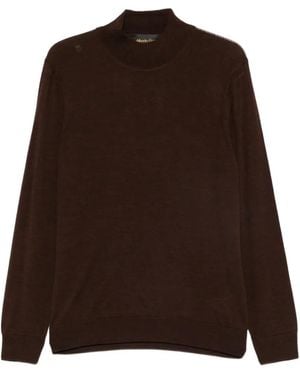 Alberto Gozzi High-Neck Wool Jumper - Brown