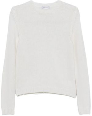 Base London Ribbed-Knit Crew Neck Jumper - White