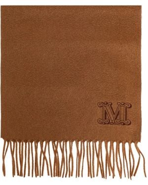 Max Mara Sjaal Met Geborduurd Logo - Bruin