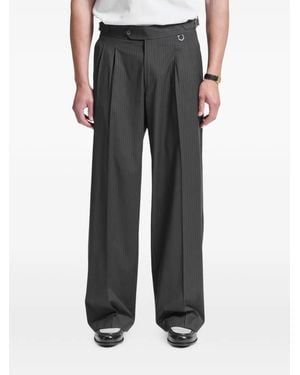 RETERNITY Pinstriped Tailored Trousers - Black
