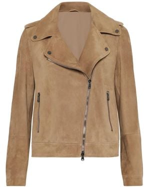 Brunello Cucinelli Leather Jacket - Brown