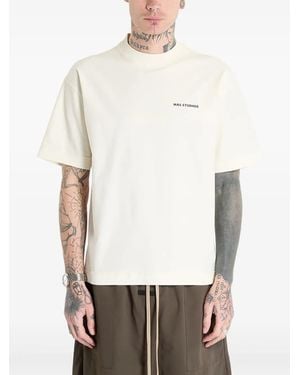 HAL STUDIOS® T-Shirt mit Logo-Stickerei - Weiß