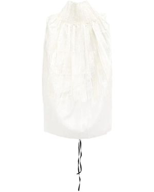 Paloma Wool Sheer Pleated Top - White