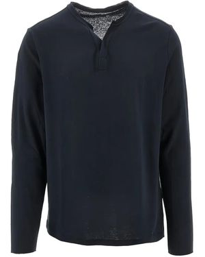T-shirt MAJESTIC HOMME Manches Longues Slim Bleu - Neuf Avec étiquettes - Fait En UE