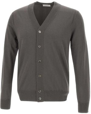 Paolo Pecora Cardigan mit V-Ausschnitt - Grau