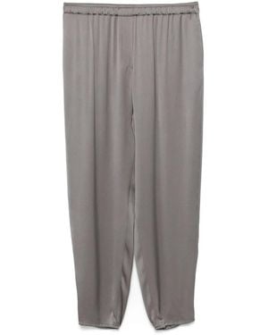 Giorgio Armani Silk Tapered Pants - Gray