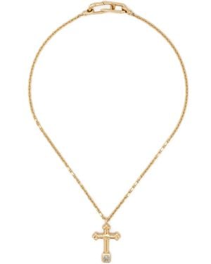 UNIFORM OBJECT 18Kt Cross Diamond Necklace - Natural
