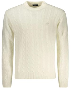 North Sails Pull En Maille Torsadée - White