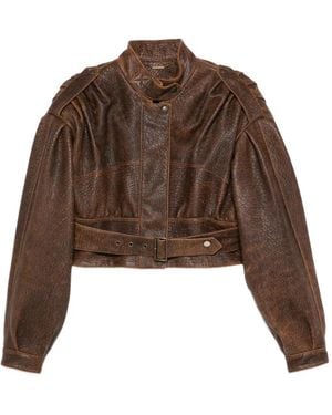 Chloé Veste À Taille Ceinturée - Brown