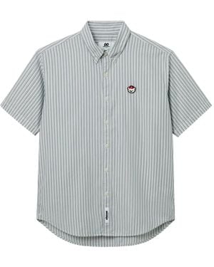Chocoolate Striped Button Shirt - Grey