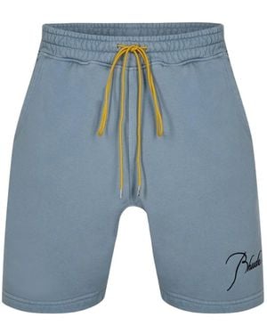 Rhude Logo-Embroidered Shorts - Blue
