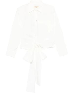 Weekend by Maxmara Fresco Tie-Front Shirt - White