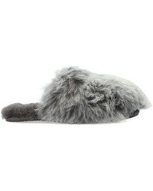 UGG Slippers Met Voering Van Bont - Grijs