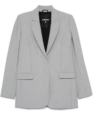 Patrizia Pepe Tailored Blazer With Classic Lapel - Grey