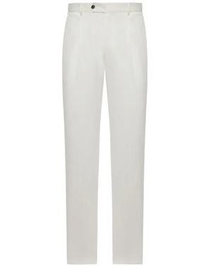 PT Torino Tailored Pleated Trousers - White