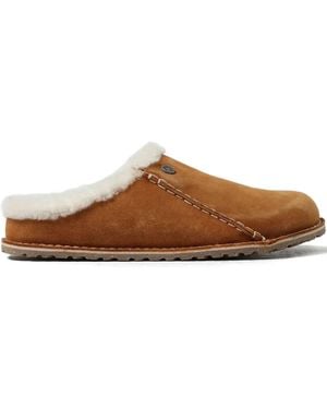Birkenstock Zermatt Stitch-Detail Mules - Brown