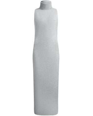 12 STOREEZ Turtleneck Sleeveless Maxi Dress - White