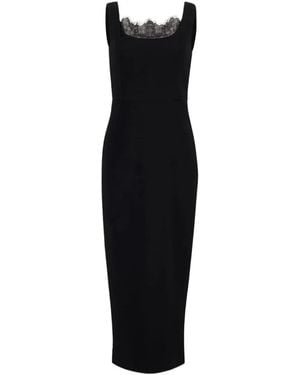 Roland Mouret Lace-Insert Crepe Dress - Black