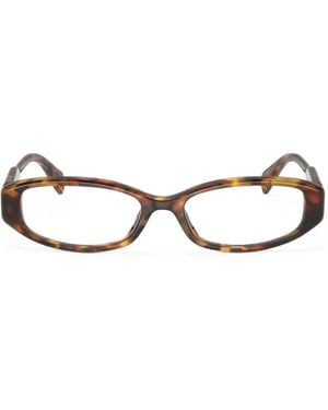 Miu Miu Gafas De Sol Con Montura Ovalada - Blanco
