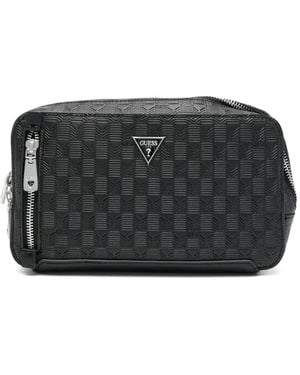 Guess Gürteltasche Mit Logo-Schild - Schwarz