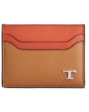 Tod's Portacarte Con Placca Logo - Bianco