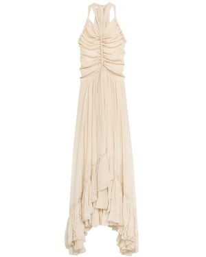 Blumarine Georgette Maxi Dress - White
