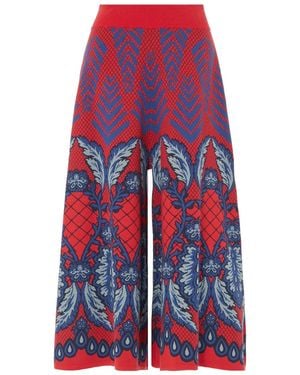 Temperley London Chevron-Pattern Trousers - Red
