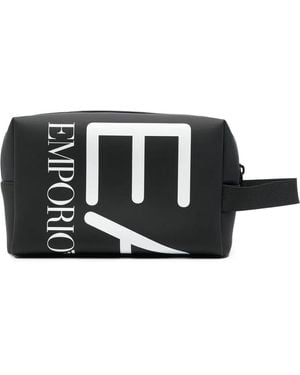 EA7 Trousse De Toilette À Logo Imprimé - Noir