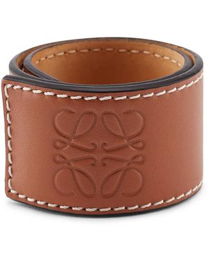 Loewe Anagram Slap Wrap Bracelet - Brown