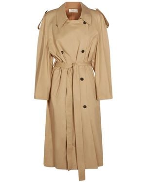 The Row Button Belted Coat - Natural