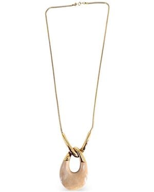 Madison Oval-Pendant Necklace - White