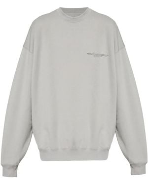 Y-3 Logo-Printed Crew Neck Sweatshirt - Grey