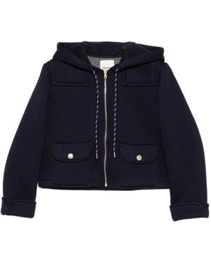 Sandro Kapuzenjacke Mit Reißverschluss - Blau