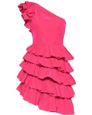 Marchesa One-Shoulder-Minikleid Mit Taft - Pink