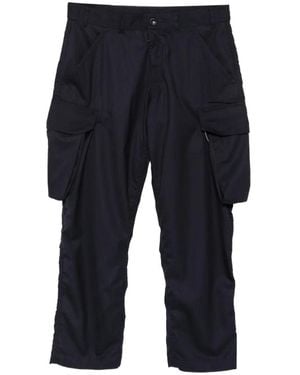 Comme des Garçons Pinstripe-Pattern Cargo Pants - Blue