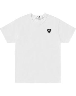 COMME DES GARÇONS PLAY Embroidered-Heart T-Shirt - White