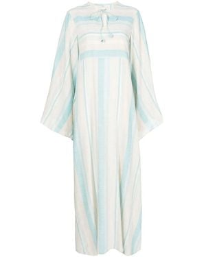 Bambah Striped Maxi Shirt Dress - White