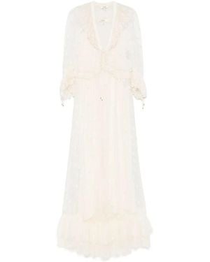 Chloé Embroidered Lace Maxi Dress - White