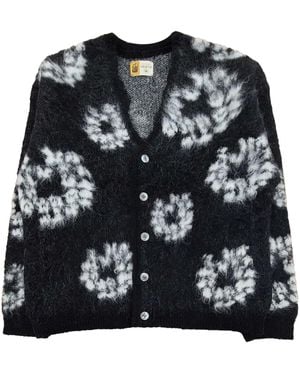 SAINT Mxxxxxx X Denim Tears Floral Cardigan - Black