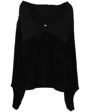 Undercover T-Shirt À Col V À Empiècements - Black