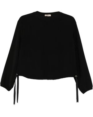 Herno Drawstring-Hem Sweatshirt - Black