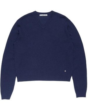 Acne Studios V-Neck Sweater - Blue