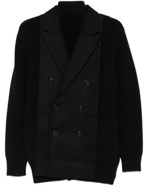 Sacai Cardigan À Boutonnière Croisée - Noir