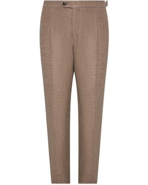 Franzese Collection Double-waistband dart trousers - Natur