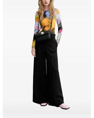 Stine Goya Liquid Floral Langarmshirt - Schwarz