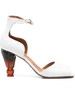 Chie Mihara Ankle Strap Upsala Leather Sandals - White