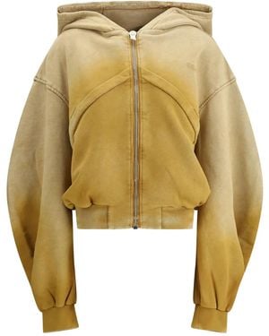 The Attico Sudadera con capucha y cremallera - Amarillo