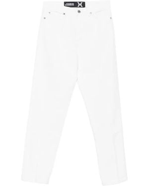 John Richmond Logo-Embroidered Jeans - White